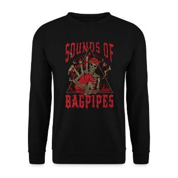 Son de cornemuse écossaise - Sweat-shirt Unisexe - noir - Devant - Alina (178cm) & Michal (187cm)