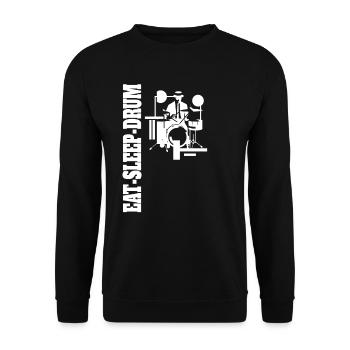 Drums Drummer Musician Retro Drummer - Unisex Sweatshirt - black - Front - Alina (178cm) & Michal (187cm)
