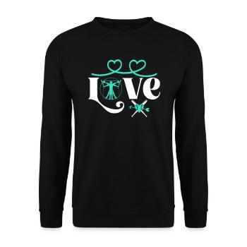 Baseball Softball Mama Love Baseball - Sweat-shirt Unisexe - noir - Devant - Alina (178cm) & Michal (187cm)