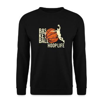 Basketteur basketteur basketteur « HOOP-LIFE » - Sweat-shirt Unisexe - noir - Devant - Alina (178cm) & Michal (187cm)