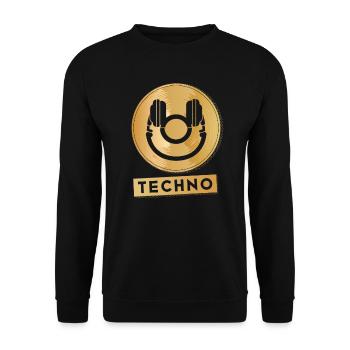 Hardcore Rave Music Raver 90s EDM DJ Rave - Unisex Sweatshirt - black - Front - Alina (178cm) & Michal (187cm)