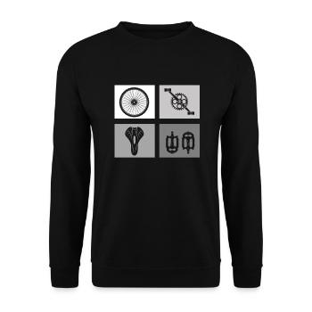 Bicycle Accessories Bicycle - Unisex Sweatshirt - black - Front - Alina (178cm) & Michal (187cm)