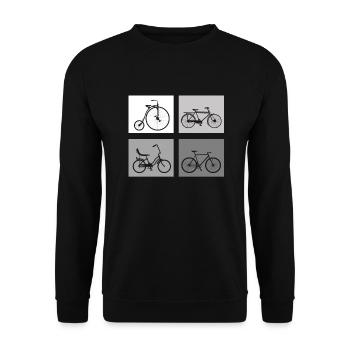 Vintage Gift Idea Bicycle - Unisex Sweatshirt - black - Front - Alina (178cm) & Michal (187cm)