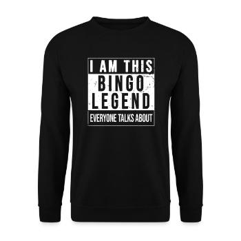Bingo Player Bingo Game Bingo Game Games Bingo - Unisex Sweatshirt - black - Front - Alina (178cm) & Michal (187cm)