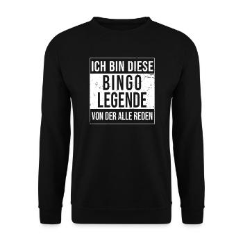 Bingo Player LEGEND Bingo Game Bingo Game - Unisex Sweatshirt - black - Front - Alina (178cm) & Michal (187cm)