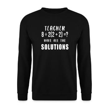 Physik, Biologie, Chemie Naturwissenschaften - Unisex Pullover - Schwarz - Vorne - Alina (178cm) & Michal (187cm)