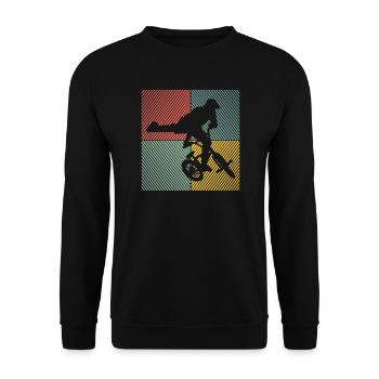 BMX Bike Freestyle race BMX - Sweat-shirt Unisexe - noir - Devant - Alina (178cm) & Michal (187cm)