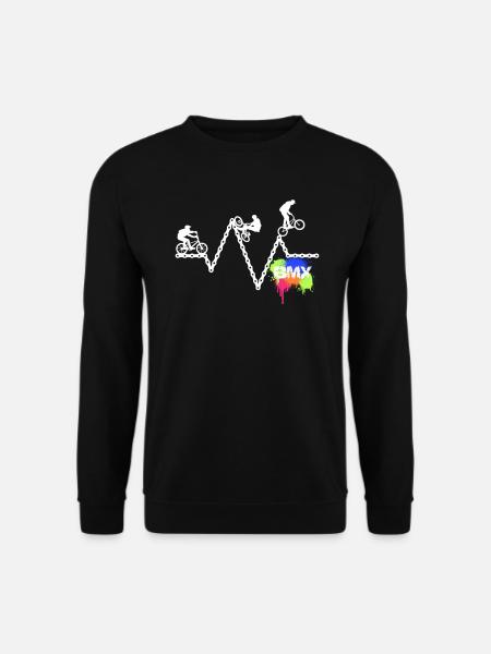 BMX Fahrradkette, Fahrrad Freestyle race BMX - Unisex Pullover - Schwarz