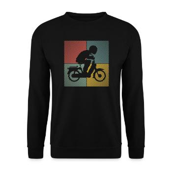 Moped moped scooter moped moped driver tshirt moped - Unisex Sweatshirt - black - Front - Alina (178cm) & Michal (187cm)