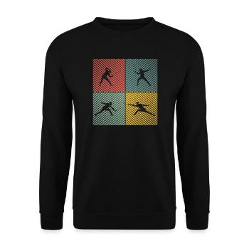 Fencing Game Gamer Fencer Game Fencing Fencer - Unisex Sweatshirt - black - Front - Alina (178cm) & Michal (187cm)