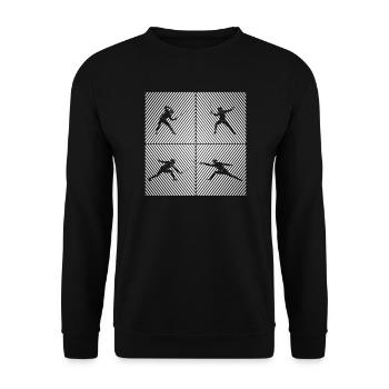 Fencing Game Gamer Fencer Game Fencing Fencer - Unisex Sweatshirt - black - Front - Alina (178cm) & Michal (187cm)