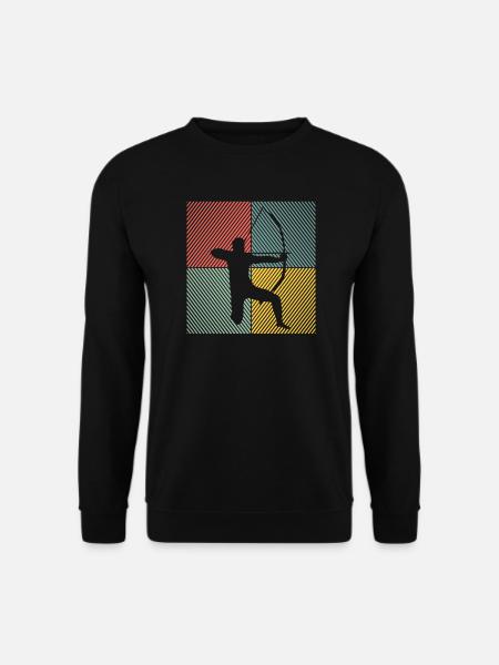 Bogenschütze Bogenschießen Sport Vintage - Unisex Pullover - Schwarz