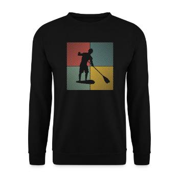 SUP paddleboarding Stand Up Paddle paddling - Unisex Pullover - Schwarz - Vorne - Alina (178cm) & Michal (187cm)