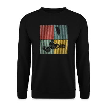 Strand-Kite Windracer Land-Kite Kite-Strandsegler - Unisex Pullover - Schwarz - Vorne - Alina (178cm) & Michal (187cm)
