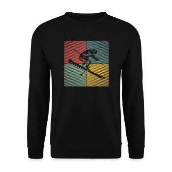 Skiing Ski Ski Lift Skiing Skiing Skis - Unisex Sweatshirt - black - Front - Alina (178cm) & Michal (187cm)