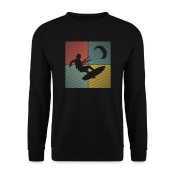 Kitesurf Kiteboard Kitesurfing Kite Surf Board - Sweat-shirt Unisexe - noir - Devant - Alina (178cm) & Michal (187cm)