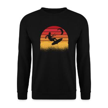 Kitesurf Kiteboards Kitesurfing Kite Surf Board - Unisex Sweatshirt - black - Front - Alina (178cm) & Michal (187cm)