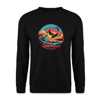 Kitesurf Kiteboards Kitesurfing Kite Surf Board - Sweat-shirt Unisexe - noir - Devant - Alina (178cm) & Michal (187cm)