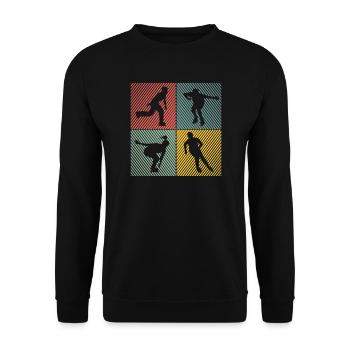 Inline-Skating Rollerskates Inline-Skater - Unisex Pullover - Schwarz - Vorne - Alina (178cm) & Michal (187cm)