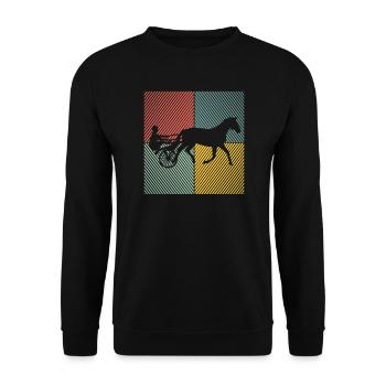 Trotting Horse, Trotting Racing, Equestrian Sports, Horses - Unisex Sweatshirt - black - Front - Alina (178cm) & Michal (187cm)