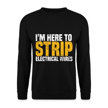 Electrician Electrical Engineer Electronics Technician - Unisex Sweatshirt - black - Front - Alina (178cm) & Michal (187cm)