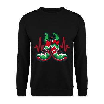 Elf Fitness Journey - Unisex Pullover - Schwarz - Vorne - Alina (178cm) & Michal (187cm)