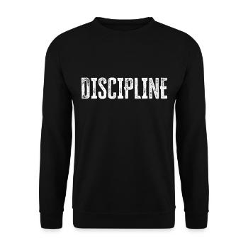 discipline - Sweat-shirt Unisexe - noir - Devant - Alina (178cm) & Michal (187cm)