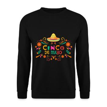 Sombrero Fiesta Cheerful Cinco De Mayo - Unisex Sweatshirt - black - Front - Alina (178cm) & Michal (187cm)