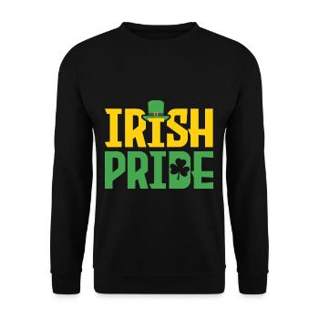 La fierté irlandaise célèbre la Saint-Patrick en Irlande - Sweat-shirt Unisexe - noir - Devant - Alina (178cm) & Michal (187cm)