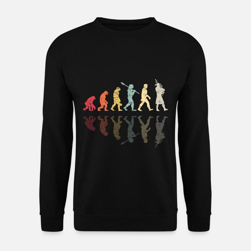Bagpipe Evolution Woodwind Instrument - Unisex Pullover - Schwarz