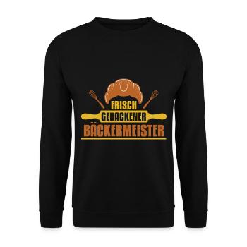 Bäcker Backen Konditor - Unisex Pullover - Schwarz - Vorne - Alina (178cm) & Michal (187cm)