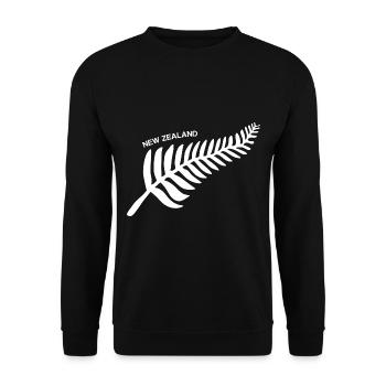 New Zealand long distance logo for vacationers backpackers Maori - Unisex Sweatshirt - black - Front - Alina (178cm) & Michal (187cm)