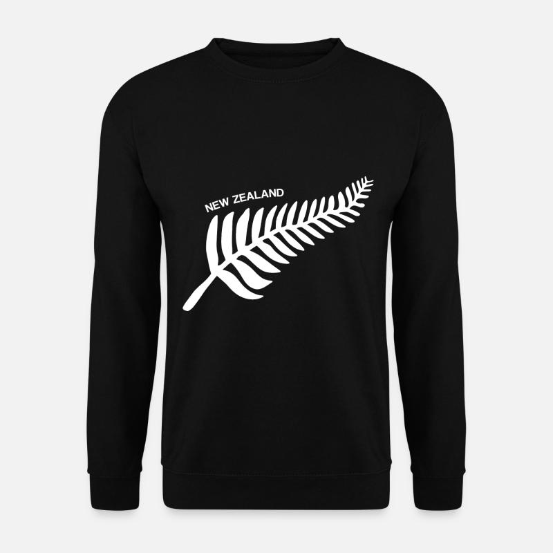 Neuseeland Fern Logo für Urlauber Backpacker Maori - Unisex Pullover - Schwarz