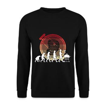 Grill Evolution Vintage Fête des Pères Grill Master - Sweat-shirt Unisexe - noir - Devant - Alina (178cm) & Michal (187cm)