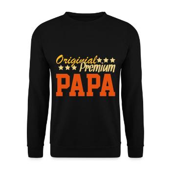 Fête des pères de père - Sweat-shirt Unisexe - noir - Devant - Alina (178cm) & Michal (187cm)