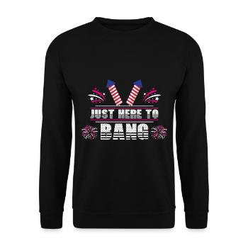 Fireworks USA Men July 4 - Unisex Sweatshirt - black - Front - Alina (178cm) & Michal (187cm)