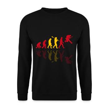 Human Evolution Guitar Band Retro Vintage Espagnol - Sweat-shirt Unisexe - noir - Devant - Alina (178cm) & Michal (187cm)