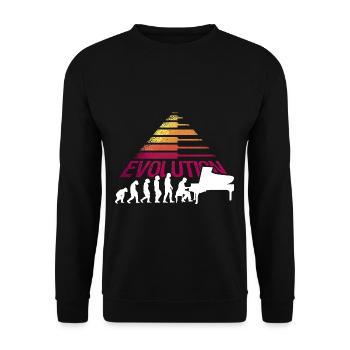 Evolution Piano Musician Keyboard Orchestra - Unisex Pullover - Schwarz - Vorne - Alina (178cm) & Michal (187cm)