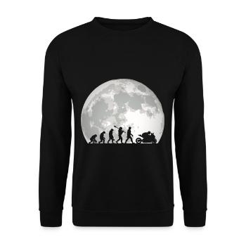 Moto Evolution Vintage Superbike Biker - Sweat-shirt Unisexe - noir - Devant - Alina (178cm) & Michal (187cm)