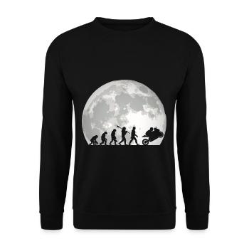 Moto Evolution Vintage Superbike Biker - Sweat-shirt Unisexe - noir - Devant - Alina (178cm) & Michal (187cm)