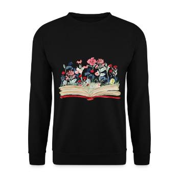 Bookworm Bookworm Book Reading - Unisex Sweatshirt - black - Front - Alina (178cm) & Michal (187cm)