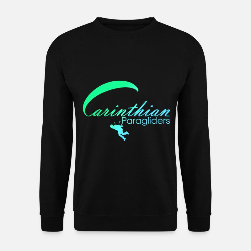 Carinthian Paragliders Logo blaugrün - Unisex Pullover - Schwarz