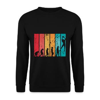 Rugby Ball Sport Player Retro Evolution Rugby Team - Sweat-shirt Unisexe - noir - Devant - Alina (178cm) & Michal (187cm)