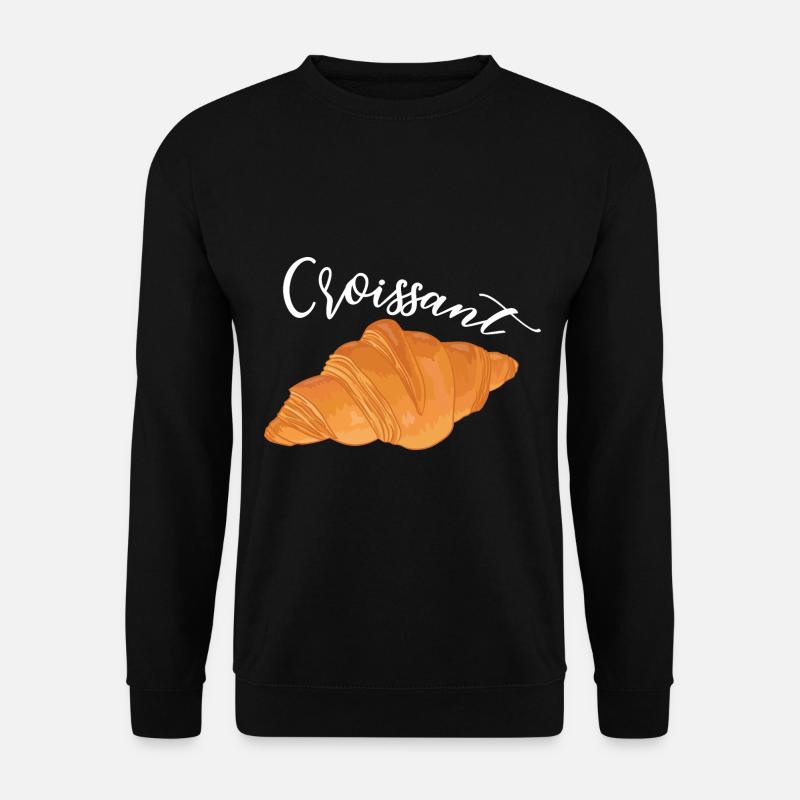 Croissant - Französisches Essen - Unisex Pullover - Schwarz