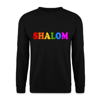 Shalom - Unisex Sweatshirt - black - Front - Alina (178cm) & Michal (187cm)