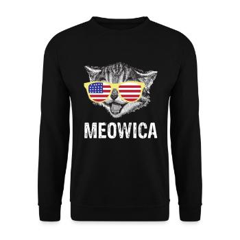 Chat du Bengale Chat Burma Ragdoll Chat Siamois Cadeau - Sweat-shirt Unisexe - noir - Devant - Alina (178cm) & Michal (187cm)