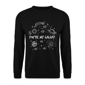 Espace planète espace système solaire idée étoile - Sweat-shirt Unisexe - noir - Devant - Alina (178cm) & Michal (187cm)