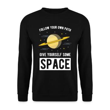 Espace saturn planète étoile espace galaxie tous - Sweat-shirt Unisexe - noir - Devant - Alina (178cm) & Michal (187cm)