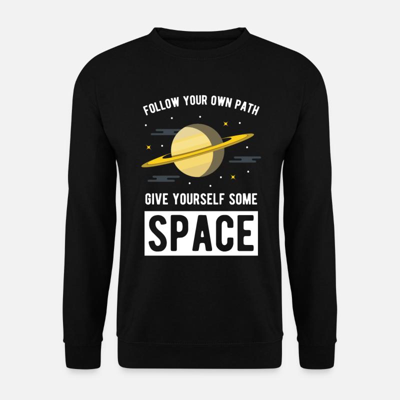 Weltraum Saturn Planet Stern Raumfahrt Galaxie All - Unisex Pullover - Schwarz