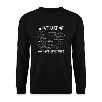 Math Math Calculer les nombres formule d'algèbre - Sweat-shirt Unisexe - noir - Devant - Alina (178cm) & Michal (187cm)